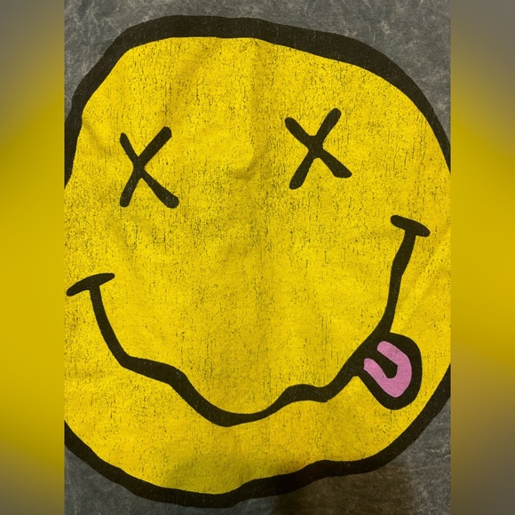 NIRVANA Official Merch Smiley Face T-Shirt - Picture 3 of 5